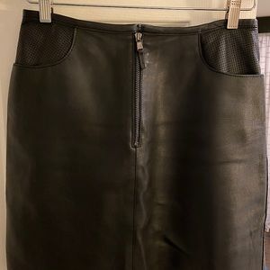 ETCETERA  leather skirt size 4 19”long & 14.5waist